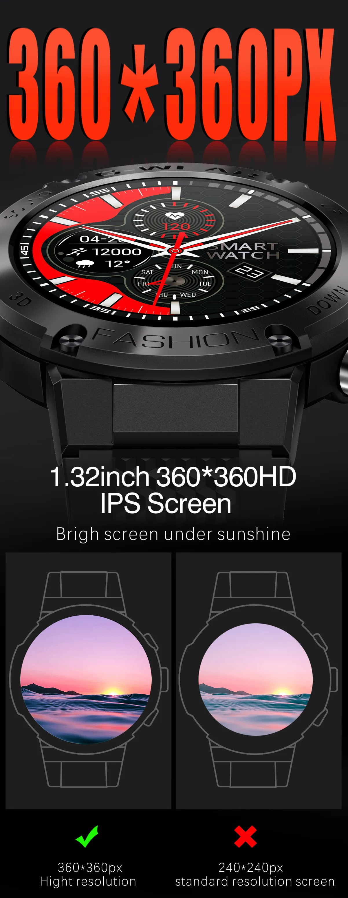 Sports Smart Watch Men BT Phone Call Customize Watch Faces Music Fitness Tracker Super Long Standby Smartwatch Android IOS K28H