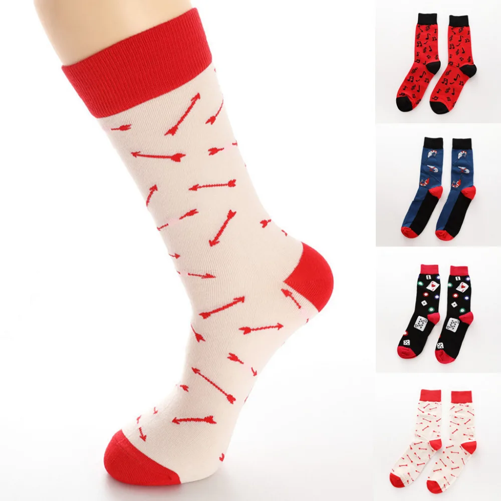 Chaussettes d'hiver Модные мужские хлопковые Цвет блок носки для девочек Теплые Цвет Фул алмаз Повседневное платье, носки Y920