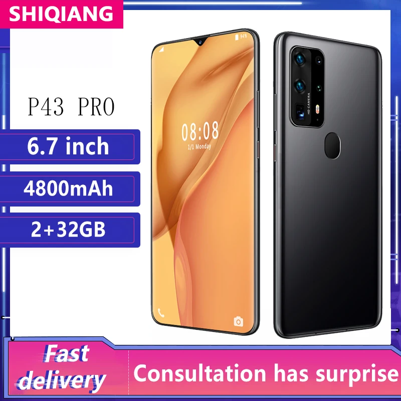 Global SOYES P43 Pro 6.7Inch Smartphone Android10.0 Hexa Core Fingerprint Unlocked 32G ROM Dual SIM 4800mAh Battery Cell phones