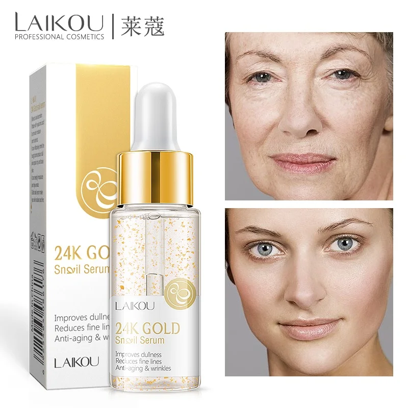 LAIKOU Snail Face Cream Hyaluronic acid Moisturizer Serum Set Nicotinamide Vitamin C Whitening Anti-wrinkle Anti-aging Skin Care