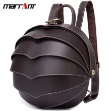 Personalized Backpack Creative Crazy Horse Leather Men's Bag Beetle Backpack Trendy Cool Backpack 4007