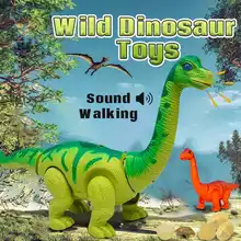 Новинка, Электрический робот с дистанционным управлением для прогулок, яиц, динозавров, светильник со звуком для детей, игрушки для малышей, детский подарок, 38 см