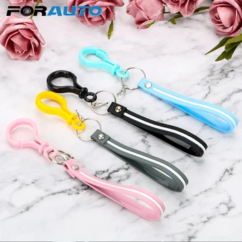 

FORAUTO PVC Key Ring Keychain Car-styling Personalized Car Keyring Key Holder Auto Accessories