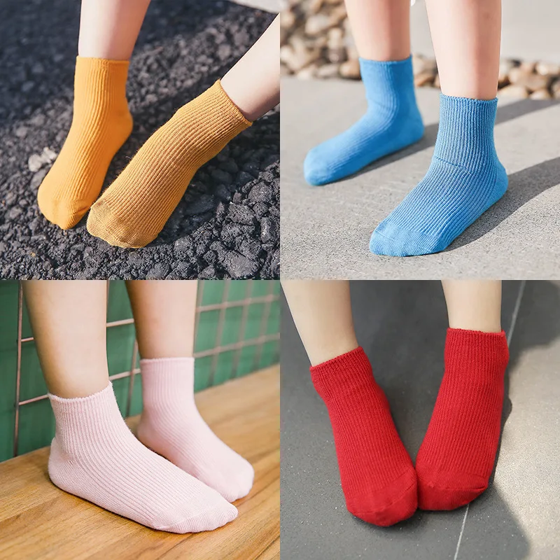 Носки для младенцев, Детские хлопковые носки-башмачки, дышащие детские носки с дезодорантом, простые милые однотонные носки