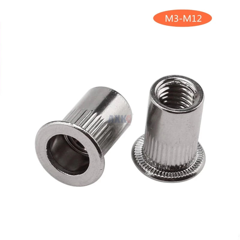 SUS304 Flat Head Rivet Nut Sealed M4 M5 M6 M8 Blind Threaded Inserts Nut  Closed End Hermetic Waterproof - China Blind Rivet Nut, Small Head Rivet  Nut