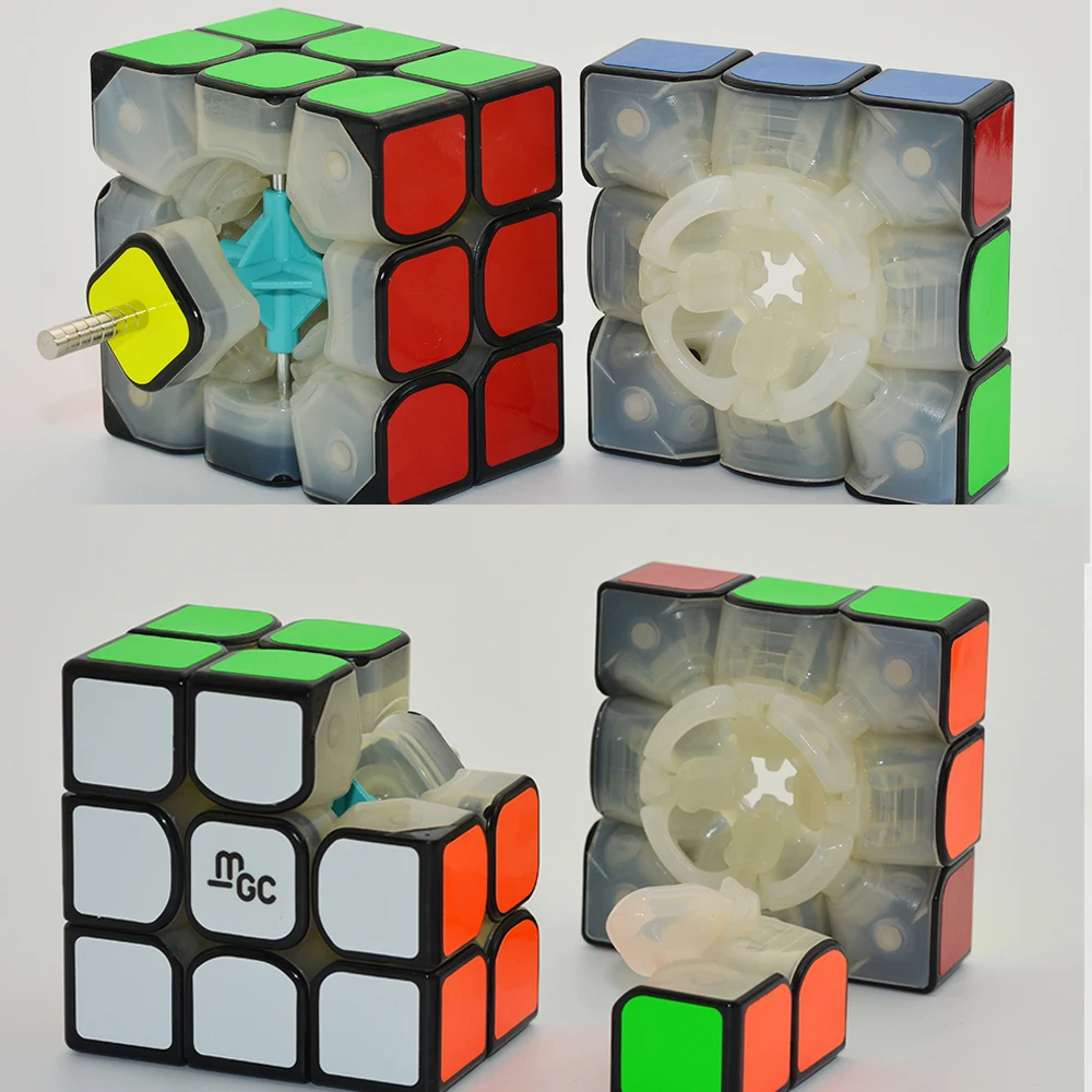 Yongjun MGC V1 черный 3x3x3 Магнитный V2 M без наклеек 2x2 волшебный куб пазл для начинающих