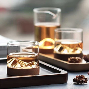 

Heat-resistant Transparent Glass Tea Cup Personality Creative Mountain Cup Japanese Style B025