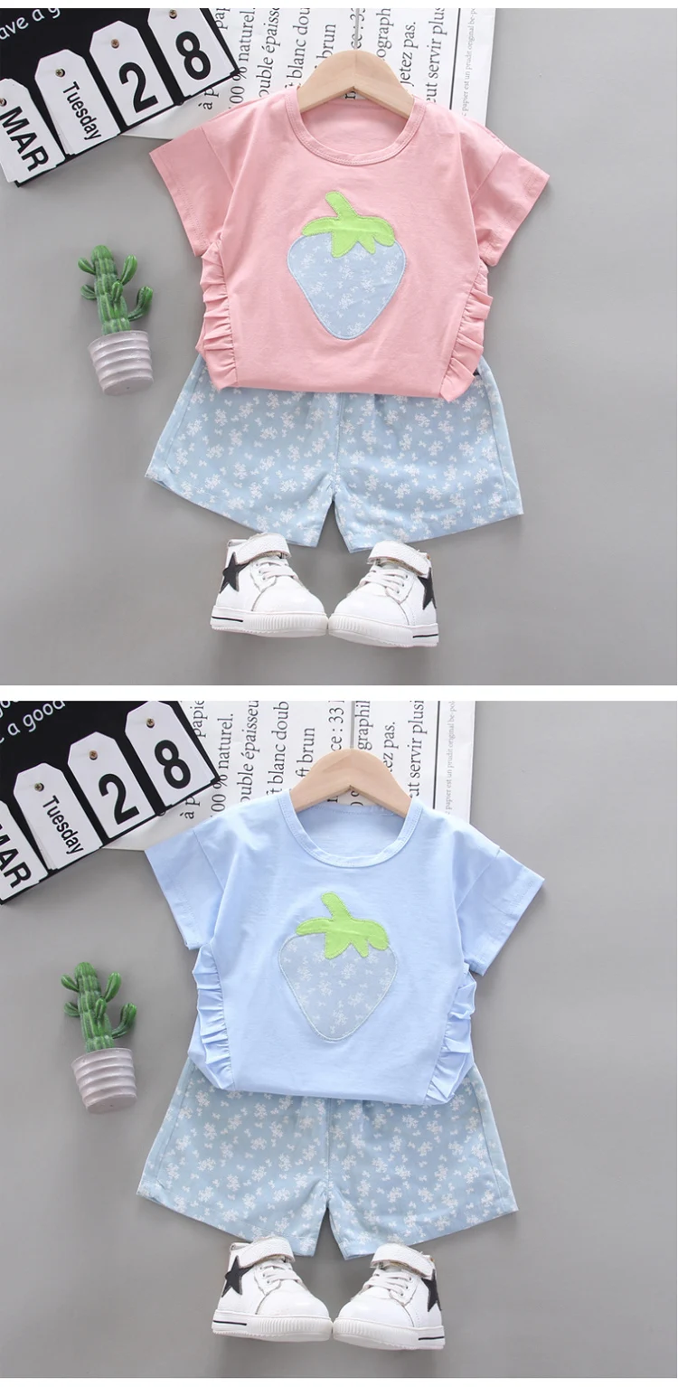 短裤两件套_女童夏装童装新款中小童圆领短袖碎花短裤一件代发---阿里巴巴_04