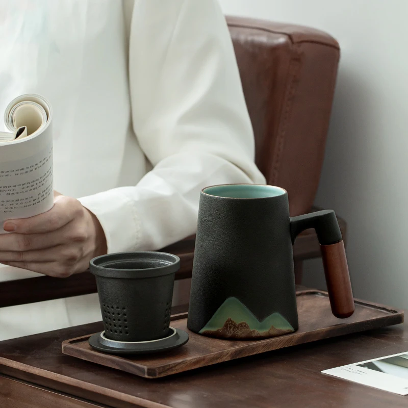 Ceramic Tea Cup with Filter - كوب شاي سيراميك مع ف...