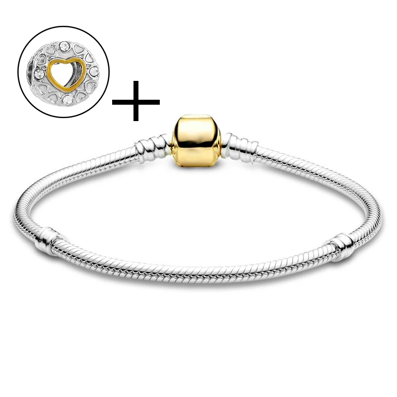Snake Chain charm bracelet Fit Original Beads bracelet jewelry For Women Handmade BUY 1 GET 2 FREE CHARM