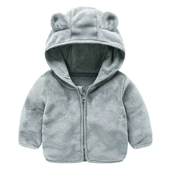 

Children Autumn Winter Coats Kids Infant Baby Boys Girl Cartoon Cute Ear Hooded Pullover Tops Warm Clothes Fashion Coat