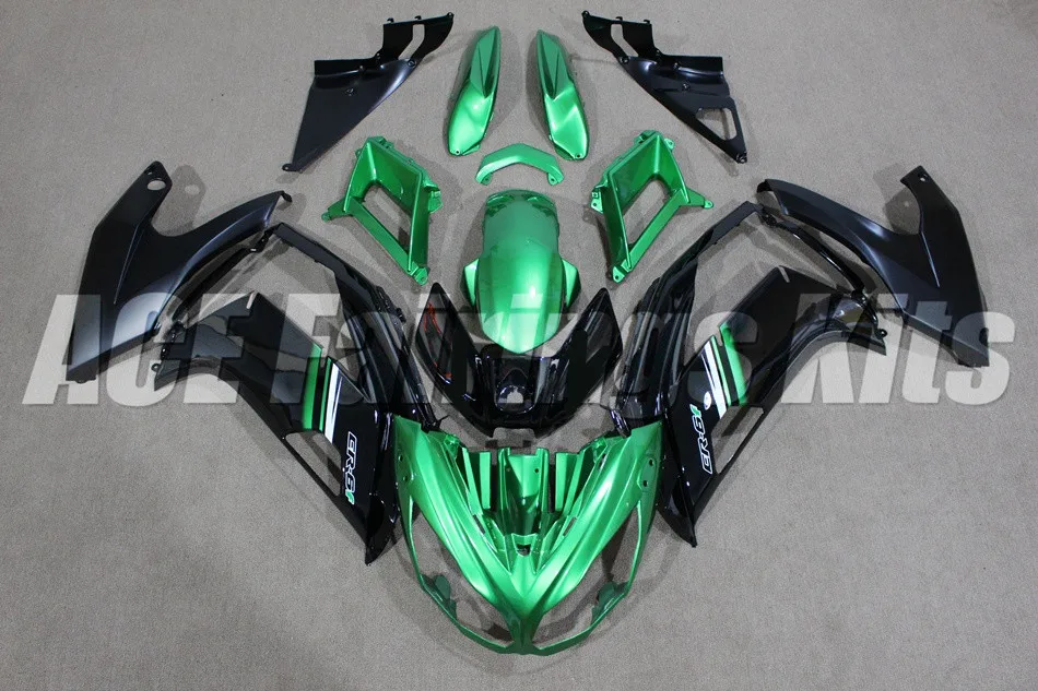 

100% Easy Installation New ABS Fairings kit Fit for Kawasaki Ninja 650R ER-6F 12 13 14 15 650 ER6F 2012 2013 2014 black green FR