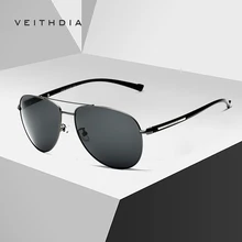 Бренд veithdia дизайнерские модные мужские солнцезащитные очки поляризованные зеркальные линзы Винтажные Солнцезащитные очки мужские очки для мужчин 2708