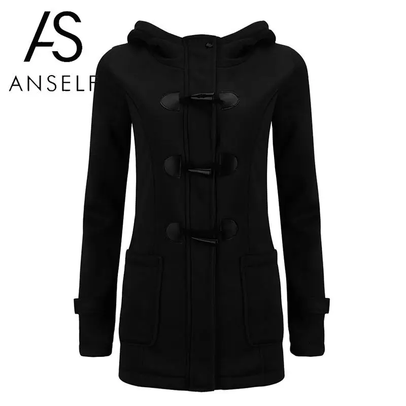 ANSELF Женская куртка с капюшоном Зимняя парка пальто 3XL 5XL Плюс Размер Теплый вещевой пуговица для пальто молния спереди верхняя одежда женское пальто