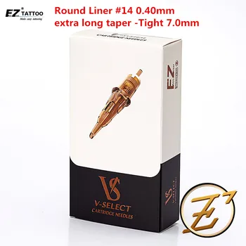 

EZ V-Select Cartridge Tattoo Needles #14 0.40mm Round Liner Microblading extra long Taper Tight 7.0mm for Rotary Tattoo Machine