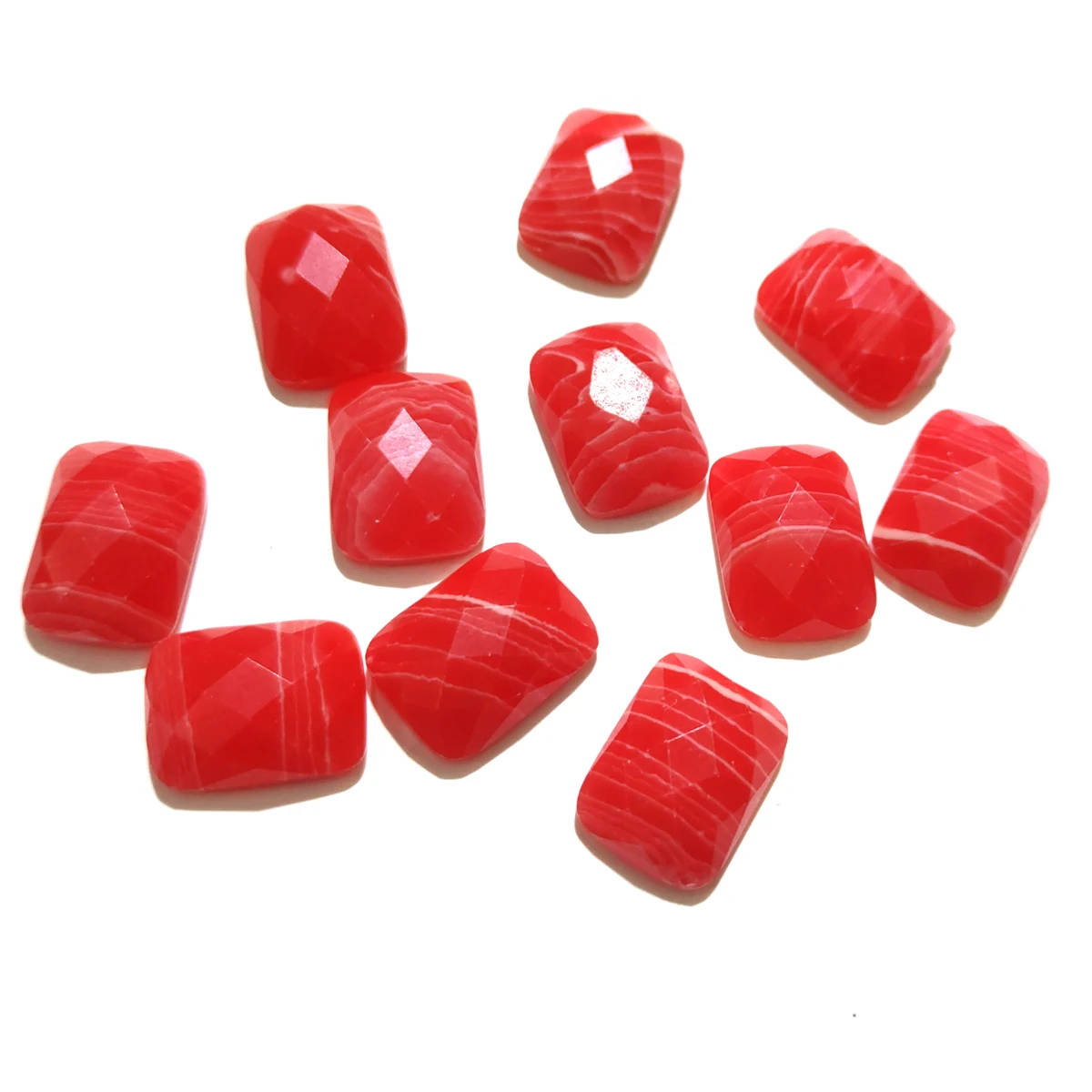 

Wholesale 10Pcs Natural Stones Beads for Necklace Pendant Jewelry Making Supplies Red Rhodochrosite Stone Cabochon Loose Beads