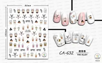 

New Arrival 631- Winter animal pengium deer snow deisng word nail art sticker nail decoration nail art china