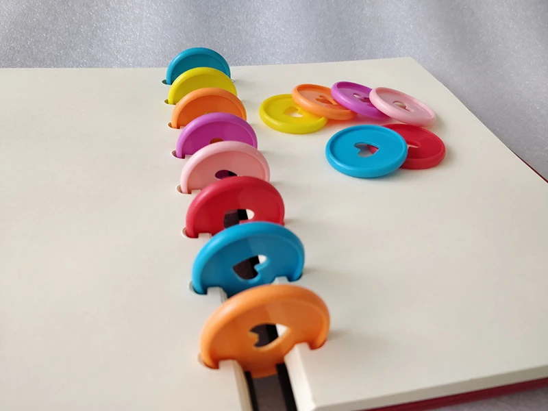 35MM Mushroom Hole Binding Buckle Notebook Plastic Binding Ring Mushroom Hole Disc DIY 360 Degree Buckle School Office Supplies