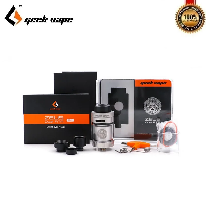 Атомайзер Geekvape Zeus Dual RTA электронная сигарета с герметичным верхним потоком