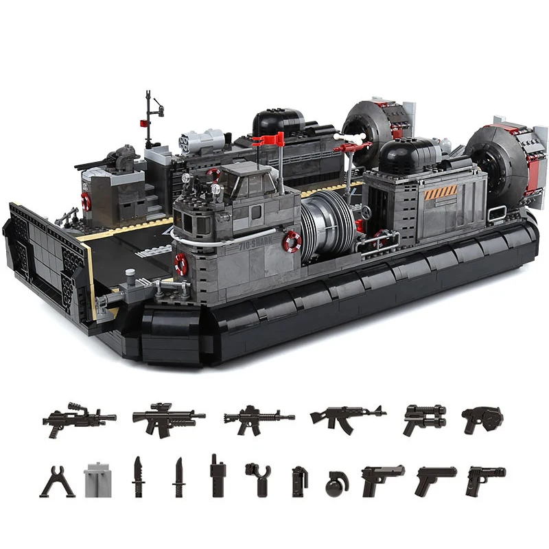 

Building Blocks Fit Legoingly 3006Pcs Military Weapon Series Amphibious Transport Ship With Figures MOC Toys For Adults Gifts