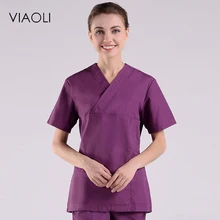 VIAOLI, распродажа, женская и мужская медицинская форма, скрабы для кормления, одежда с коротким рукавом, пальто, одежда для доктора, одежда для рук