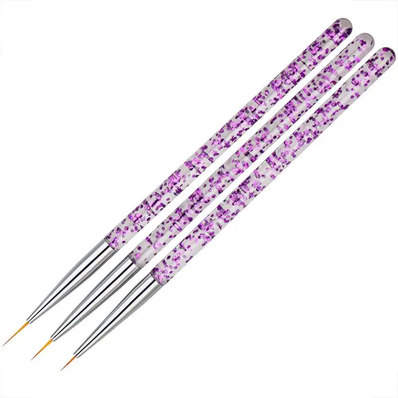 3PC/Set Acrylic Nail Pen Crystal Carving Art Sequin Painting Brushes Manicure Tool Professional Care | Красота и здоровье
