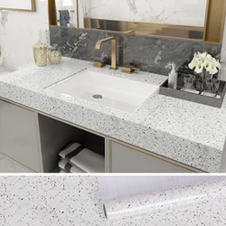 Wokhome Granite Self Adhesive Wallpaper Waterproof Vinyl Film Roll Kitchen Countertop Furniture Wall Stickers Kitchen Home Decor
