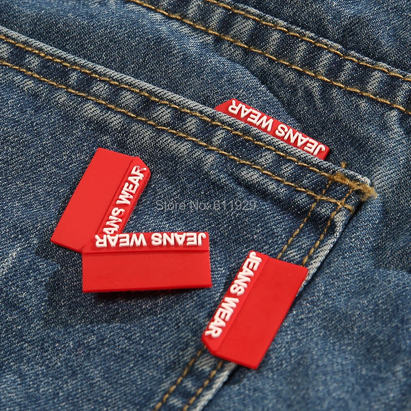 Jeans Tag Plastic Label Clothing Main Label 100 Pcs A Lot Garment