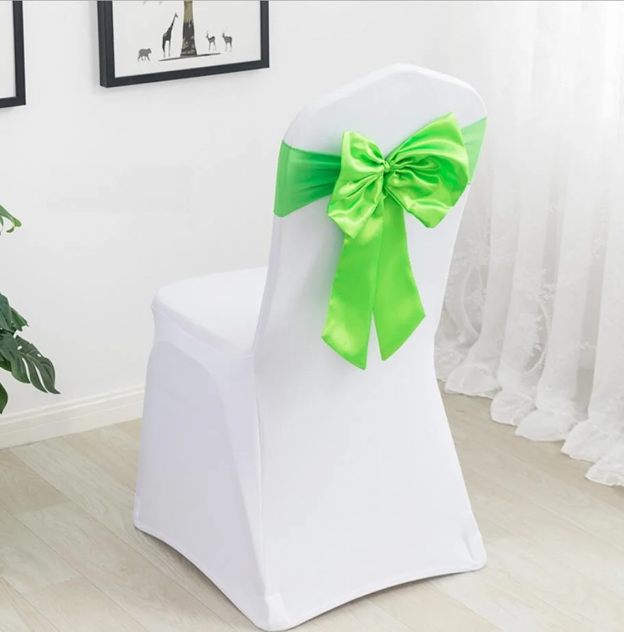 Spandex Chair Sashes Stretch Band Bow Tie Hotel Birthday Party Show Decoration Luxury Design On Sale Universal spandex chair sashes