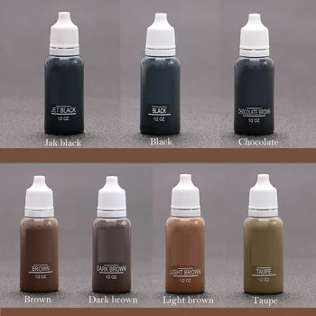 

Professional 7piece/lot Professional Tattoo Ink Pigment 15ML 7 Colors for Permanent Eyebrow Lip Makeup Tattoo Machine