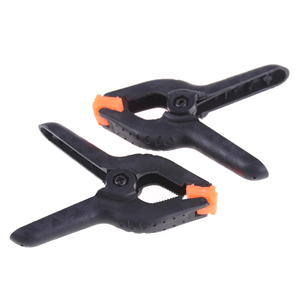 2PC Plastic Nylon Clamps For Woodworking Spring Clip Photo Studio Clamp for Photography Background Black DIY Tools