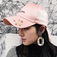 Женская мерсеризованная бейсболка с бантом шапка с вышивкой Солнцезащитная шляпа модный головной убор солнцезащитный головной убор