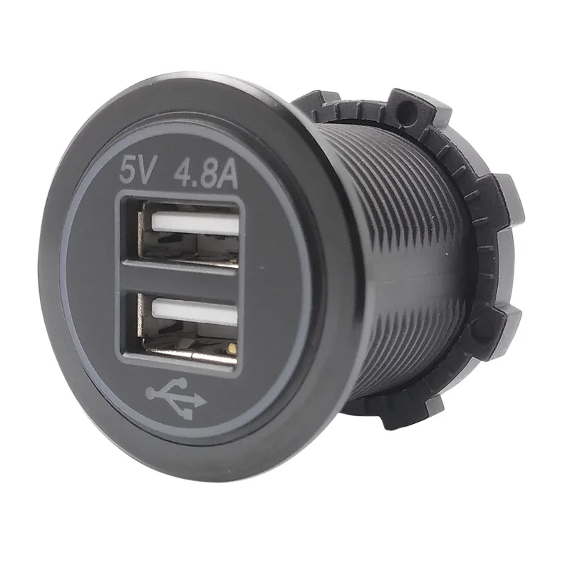 DIY 4.8A двойной USB разъем зарядного устройства водонепроницаемый выход питания двойной USB Быстрая Зарядка адаптер для iPhone смартфон автомобиль лодка морской RV