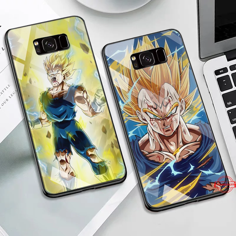 Majin Вегета Dragon шарообразный стеклянный чехол для samsung S7 край S8 S9 S10 плюс A10 A20 A30 A40 A50 A60 A70 Note 8, 9, 10