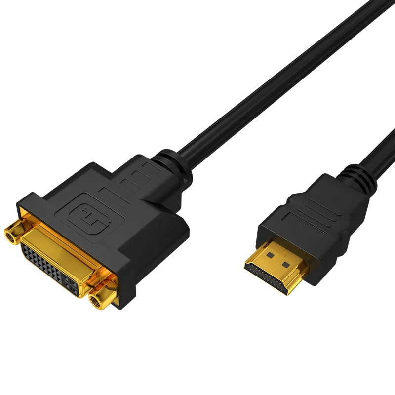 

HDMI Male to DVI 24+5 Female Cable Dual Link DVI-i Adapter for PS4 HDTV 1080P Converter Cable DVI to HDMI 0.3M