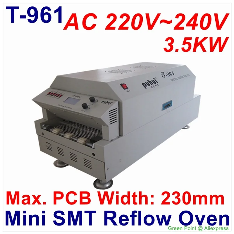 New PUHUI T-961 SMT Channel Reflow Oven  Infrared IC Heater BGA SMD SMT Rework Sation Soldering Welding Machine Reflow Wave Oven