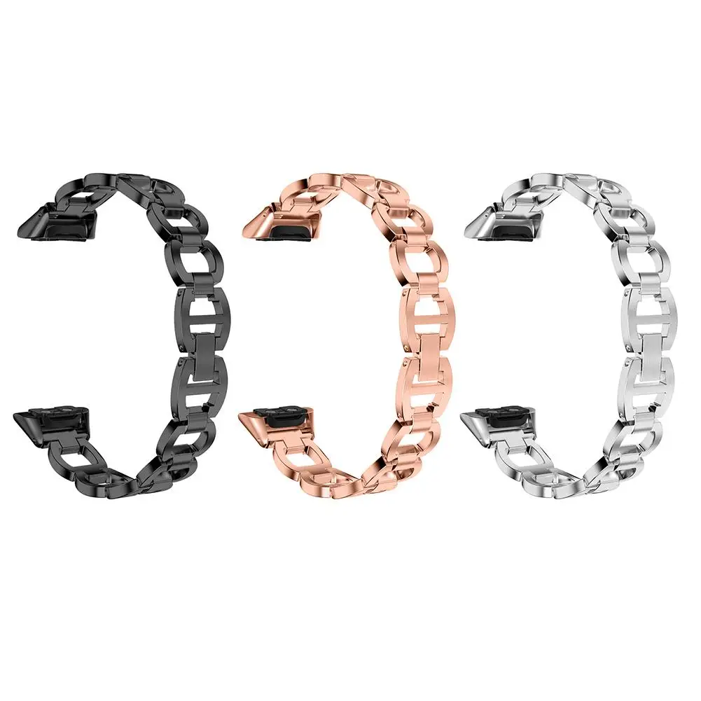 

Luxury Metal Wrist Watch Band for Galaxy Fit SM-R370 Stainless Steel Bracelet Replacement Strap Band