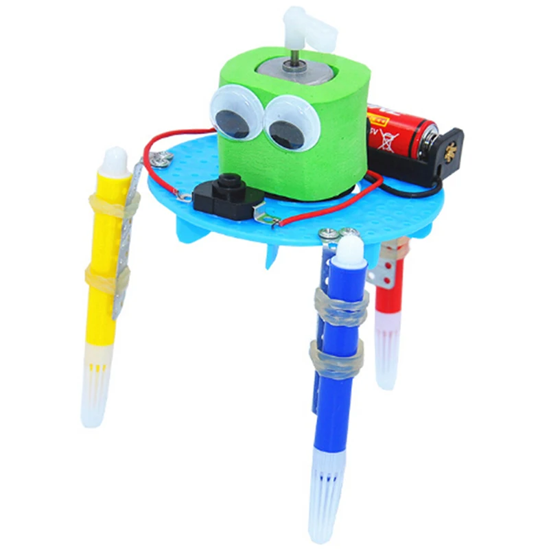 

DIY Doodle Robot Technology Small Inventions Educational Toys for Kids Primary and Secondary Science Experiment Early Learning