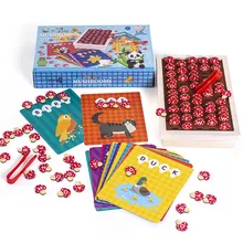 Jouets Montessori en bois pour enfants, jeu magnétique à mémoire, Puzzle éducatif, cadeau
