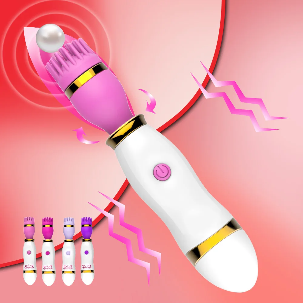 Вращающийся вибратор для точки G женщин Стимулятор клитора стимулятор соска