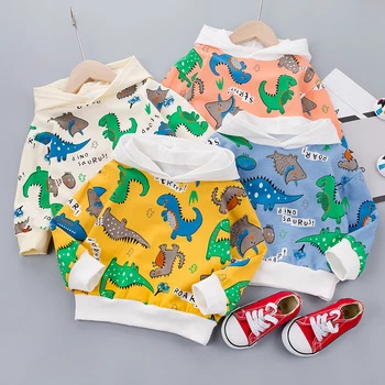 

HIPAC 2020 Baby Girls Boys Clothing Spring Toddler Infant Cartoon Dinosaur Cute Funny T Shirt Children Vacation Clothes