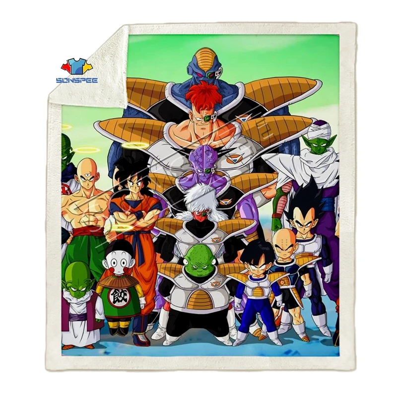 6 Dragon ball Гоку диван в стиле аниме путешествия молодежное постельное белье Узорчатое набивное одеяло покрывало для мальчика девочки путешествия одеяло квилт для софы - Цвет: 6