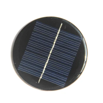 

BUHESHUI 60MM 5V Solar Cell Diameter 60MM Round Solar Panel Charger For 3.7V Battery Light Epoxy Polycrystalline 5pcs