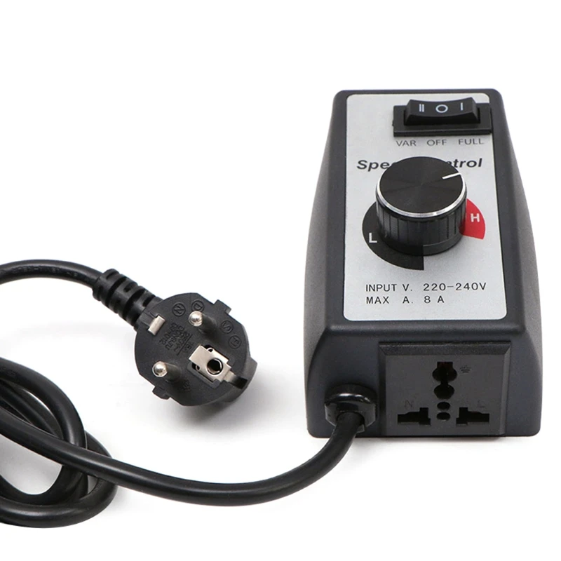 DC motor speed controller EU plug 230V stepless motor speed controller fan governor switch dimmer adjuster