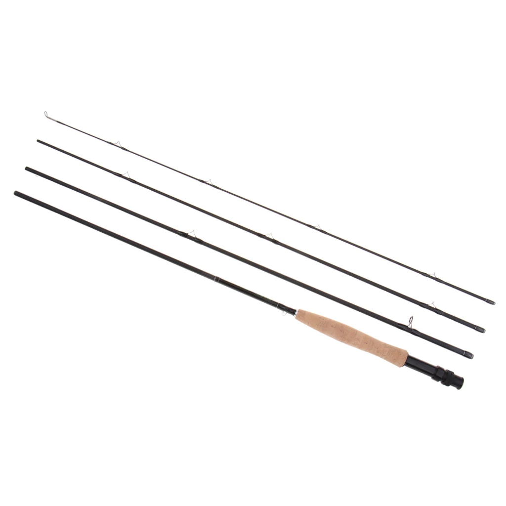 Medium-Fast Action Fly Rod 4-Piece 9ft with Hard Chromed Guides AA Cork Grip Fishing Rods Medium-Fast Action Fly Rod 4-Piece 9ft with Hard Chromed Guides AA Cork Grip Fishing Rods