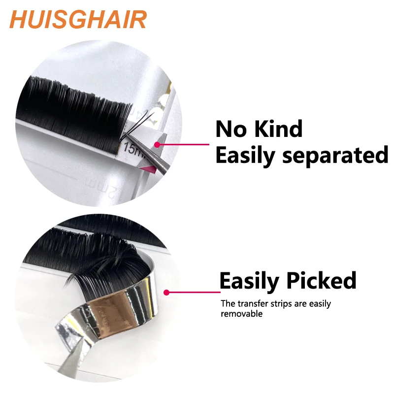 HUISGHAIR, 12 рядов, искусственные норковые Индивидуальные ресницы, ресницы, maquiagem cilios для профессионалов, мягкие норковые ресницы для наращивания