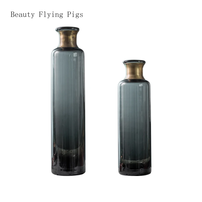Современное простое металлическое прозрачное украшение для стеклянной вазы, украшение для гостиной, цветочное украшение, украшение для стола