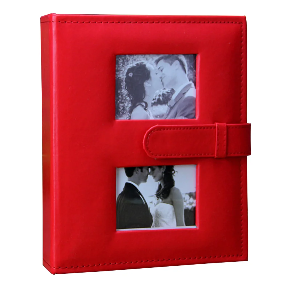 6 Inches 200 Sheets Portable Wedding Photo Album Family Memory Birthday Gift Storage Protection PU Leather Anniversary Home