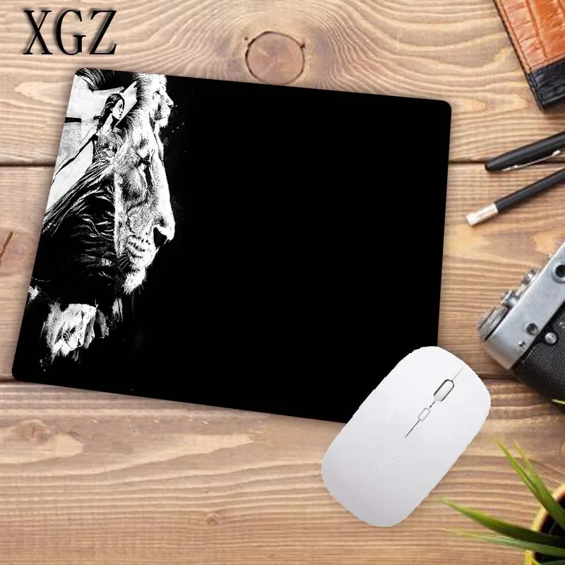 XGZ Cool Lion черный коврик для мыши геймер компьютерный Настольный коврик аниме игровой коврик для мыши аксессуары для ноутбуков ПК Размер для 22X18 см 25X29 см