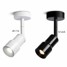 Потолочный светильник установленный на поверхности COB прожектор 220v 5 Вт черный белый чехол для всей семьи для торгового центра, презентации окна фоновый свет телевизора